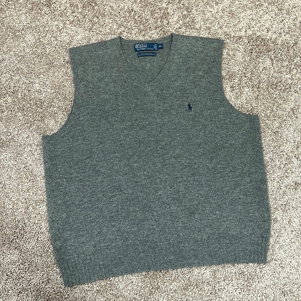 Polo by Ralph Lauren lambswool sweater vest men’s sz XL